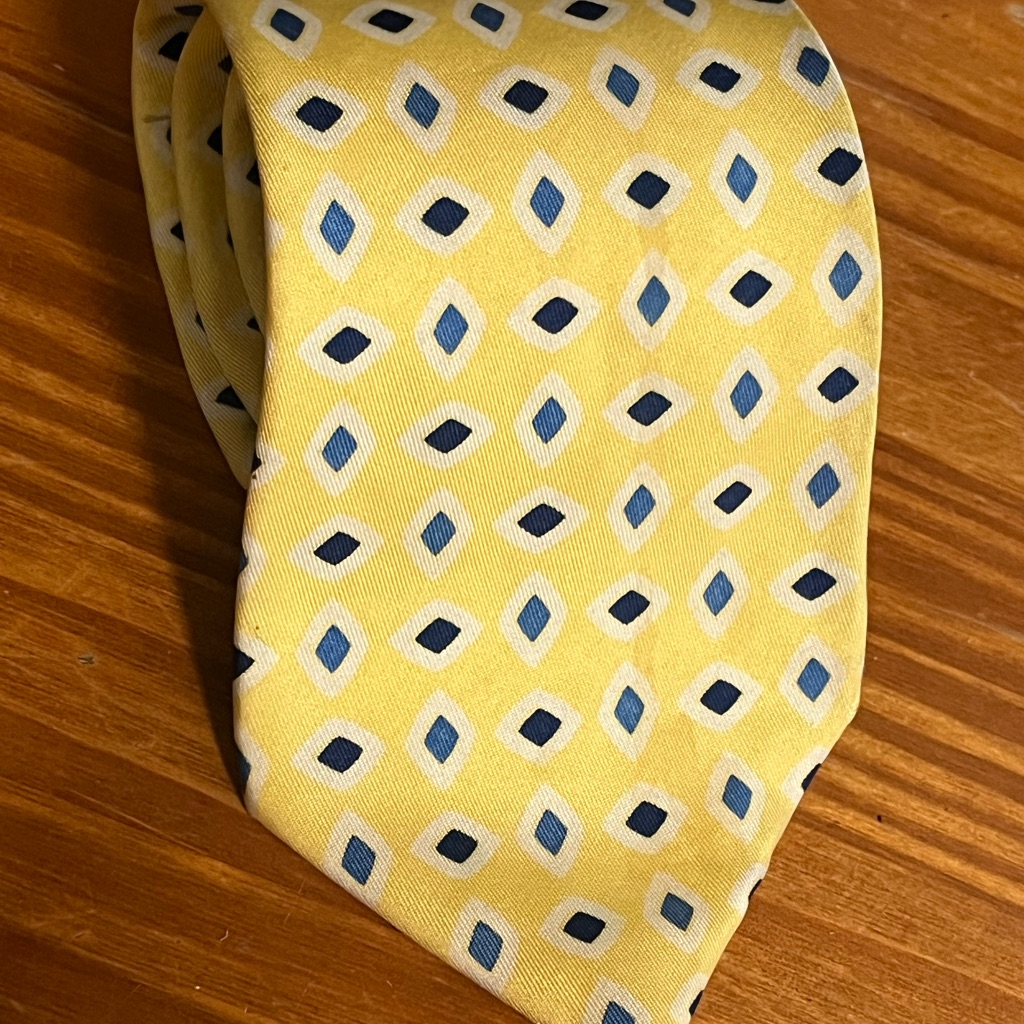 Turnbull & Asser Hrn Prince Of Wales England Hand Made 100% Silk -